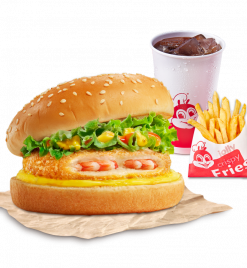 1 BURGER TÔM + 1 KHOAI TÂY CHIÊN VỪA + 1 NƯỚC NGỌT