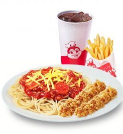 1 MÌ Ý JOLLY VỪA + 2 GÀ KHÔNG XƯƠNG + 1 KHOAI TÂY CHIÊN VỪA + 1 NƯỚC NGỌT